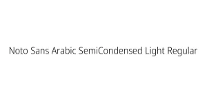 Noto Sans Arabic SemiCondensed Light Regular Font