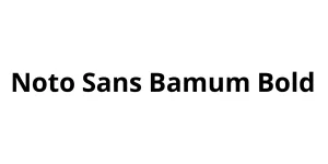 Noto Sans Bamum Bold Font
