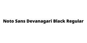 Noto Sans Devanagari Black Regular Font