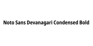 Noto Sans Devanagari Condensed Bold Font