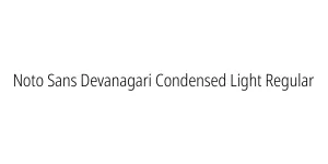 Noto Sans Devanagari Condensed Light Regular Font