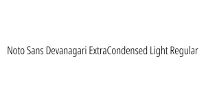 Noto Sans Devanagari ExtraCondensed Light Regular Font