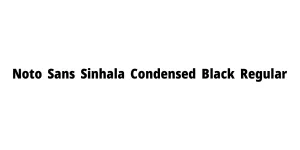 Noto Sans Sinhala Condensed Black Regular Font