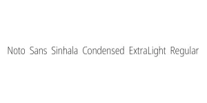 Noto Sans Sinhala Condensed ExtraLight Regular Font