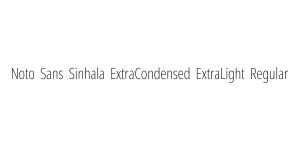 Noto Sans Sinhala ExtraCondensed ExtraLight Regular Font