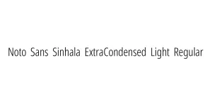 Noto Sans Sinhala ExtraCondensed Light Regular Font