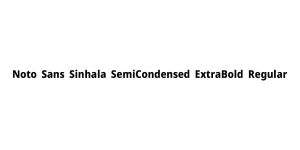 Noto Sans Sinhala SemiCondensed ExtraBold Regular Font