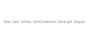 Noto Sans Sinhala SemiCondensed ExtraLight Regular Font