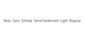 Noto Sans Sinhala SemiCondensed Light Regular Font