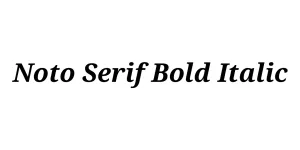 Noto Serif Bold Italic Font