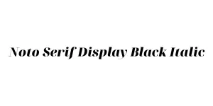 Noto Serif Display Black Italic Font
