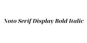 Noto Serif Display Bold Italic Font