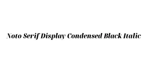 Noto Serif Display Condensed Black Italic Font