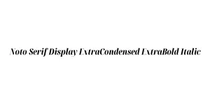Noto Serif Display ExtraCondensed ExtraBold Italic Font