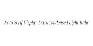 Noto Serif Display ExtraCondensed Light Italic Font