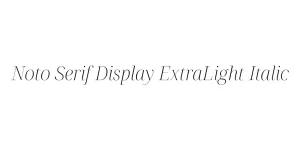 Noto Serif Display ExtraLight Italic Font
