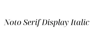 Noto Serif Display Italic Font