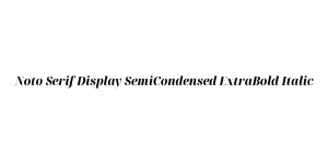 Noto Serif Display SemiCondensed ExtraBold Italic Font