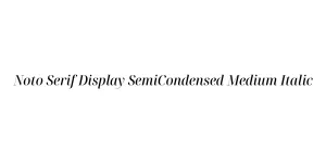 Noto Serif Display SemiCondensed Medium Italic Font