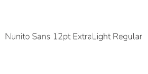 Nunito Sans 12pt ExtraLight Regular Font