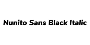 Nunito Sans Black Italic Font