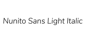 Nunito Sans Light Italic Font