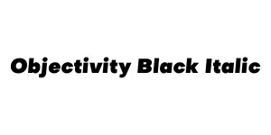 Objectivity Black Italic Font