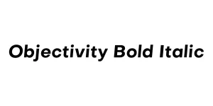 Objectivity Bold Italic Font
