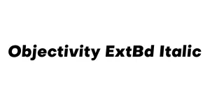 Objectivity ExtBd Italic Font