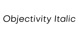 Objectivity Italic Font