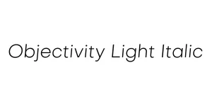 Objectivity Light Italic Font