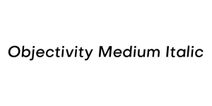 Objectivity Medium Italic Font