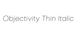 Objectivity Thin Italic Font