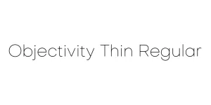 Objectivity Thin Regular Font