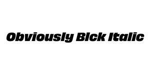 Obviously Blck Italic Font