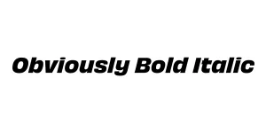 Obviously Bold Italic Font