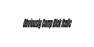 Obviously Comp Blck Italic Font