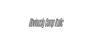 Obviously Comp Italic Font