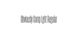 Obviously Comp Lght Regular Font