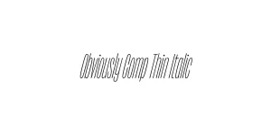 Obviously Comp Thin Italic Font