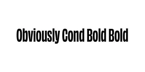 Obviously Cond Bold Bold Font