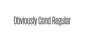 Obviously Cond Regular Font