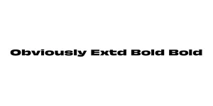 Obviously Extd Bold Bold Font