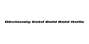 Obviously Extd Bold Bold Italic Font