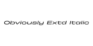 Obviously Extd Italic Font