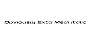 Obviously Extd Medi Italic Font