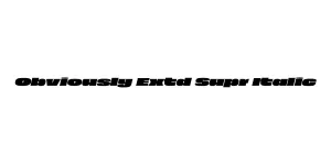 Obviously Extd Supr Italic Font