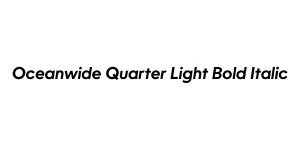 Oceanwide Quarter Light Bold Italic Font