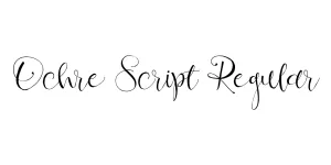Ochre Script Regular Font