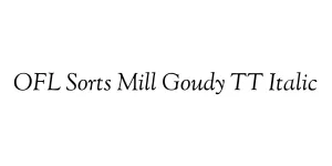 OFL Sorts Mill Goudy TT Italic Font